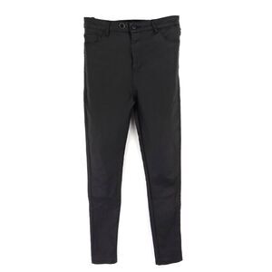 Apperloth Skinny Pants Womens Size S Shimmering Black Stretch Polyester Pockets‎